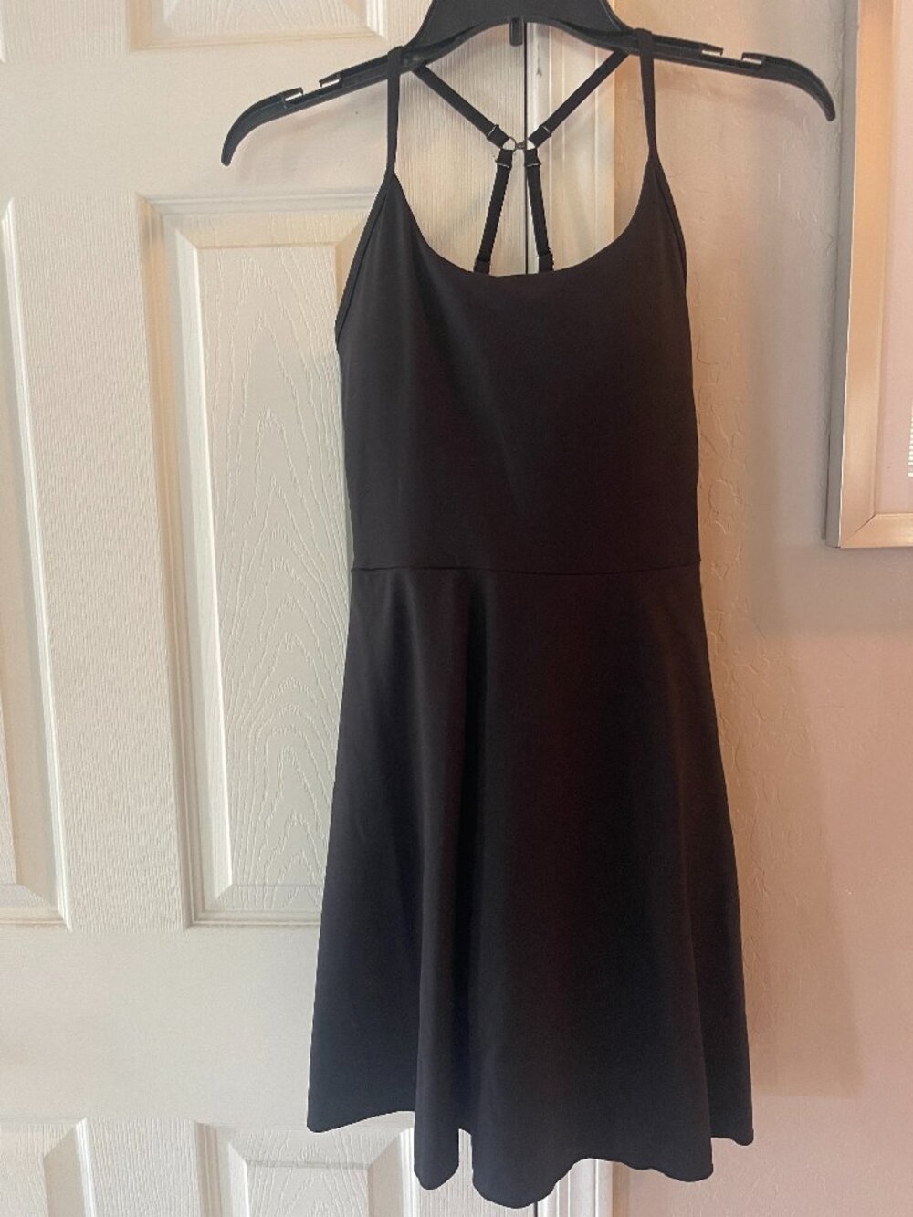 HALARA SoftlyZero Plush 2-in-1 Pocket Mini Slip Active Dress Bra Cross Back S